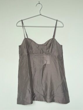 H&M Silver Semi Sheer Blouse - size S